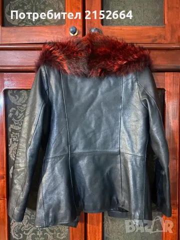 Дамско яке от естествена кожа с яка, снимка 2 - Якета - 49710481