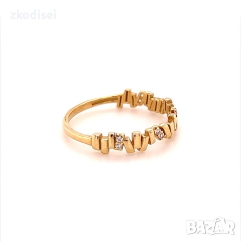 Златен дамски пръстен 1,60гр. размер:56 14кр. проба:585 модел:17778-6, снимка 3 - Пръстени - 41485987
