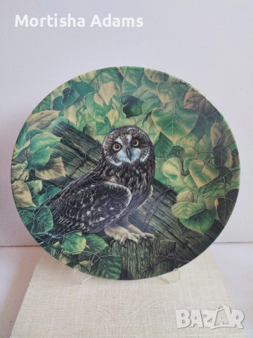 Декоративна чиния "Късоухата сова"