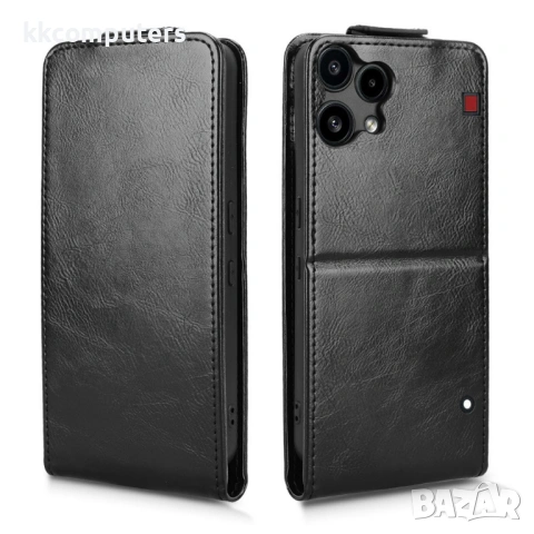 Вертикален Кожен Флип Калъф за Nothing Phone (3a) Lite 5G - Магнитен клип, Стойка, Слот за Карта, Вк, снимка 9 - Калъфи, кейсове - 53416908