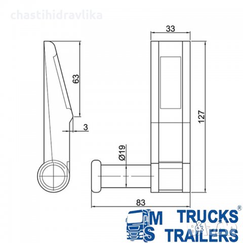 Долна панта за заден капак - дясна 15016011, снимка 2 - Части - 33974416