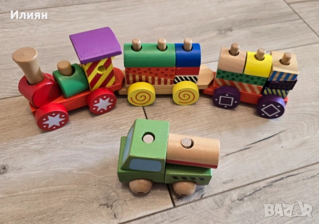 Дървено влакче + камионче