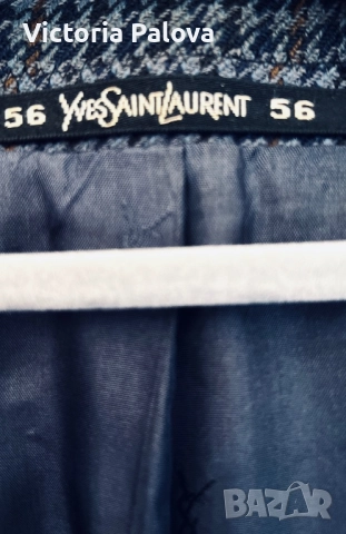 LUXURY модна къща YVES SAINT LAURENT винтидж сако 100% агнешка вълна, снимка 4 - Сака - 52485956