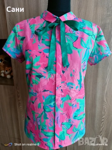 Розова блузка с зелена 🎀