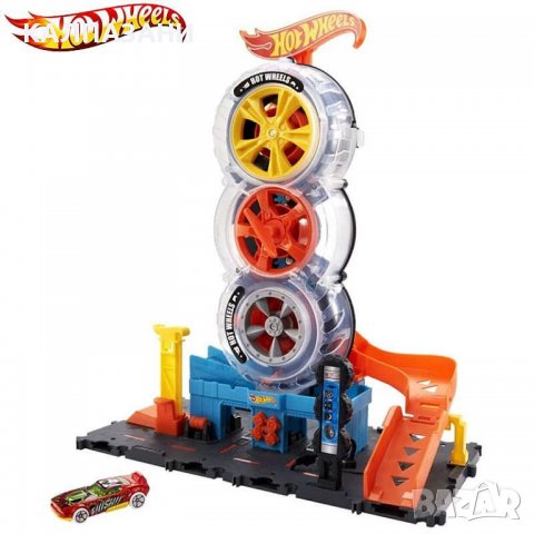 Hot Wheels City Модерен градски център за гуми HDP02, снимка 2 - Коли, камиони, мотори, писти - 39754939