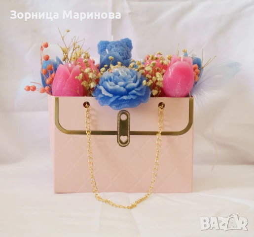 Ароматни букети от свещи, ръчна изработка, снимка 8 - Декорация за дома - 50639295