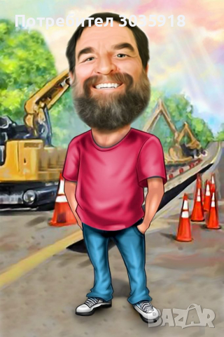 шарж колаж в стил карикатура перфектен подарък карикатури по ваша снимка портрет