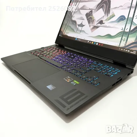 HP Omen 16/144Hz/Ryzen 7 6800H/RTX 3070 Ti/16GB DDR5/512GB NVMe/RGB, снимка 5 - Лаптопи за игри - 56018418