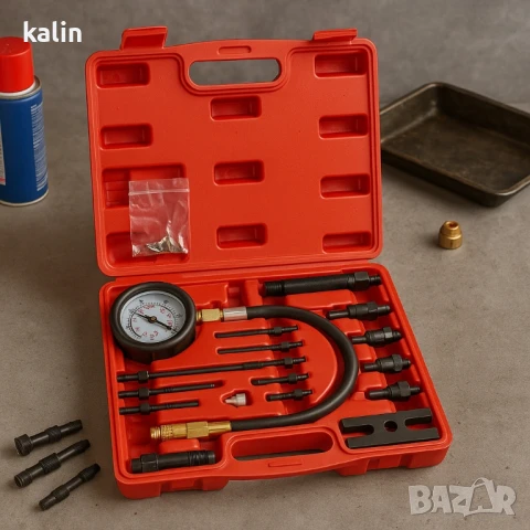 Комплект за тест на компресия на дизелови двигатели, снимка 2 - Други инструменти - 50756775