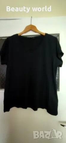 Черна тениска 2 хл, снимка 4 - Тениски - 47272379