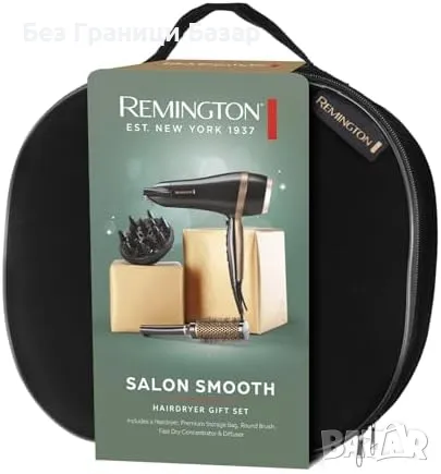 Нов Подаръчен комплект сешоар 2100W с дифузер и аксесоари Remington, снимка 6 - Сешоари - 48165446