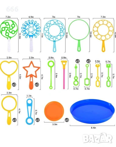 Комплект пръчки за мехурчета 28 броя, снимка 4 - Други - 53277383