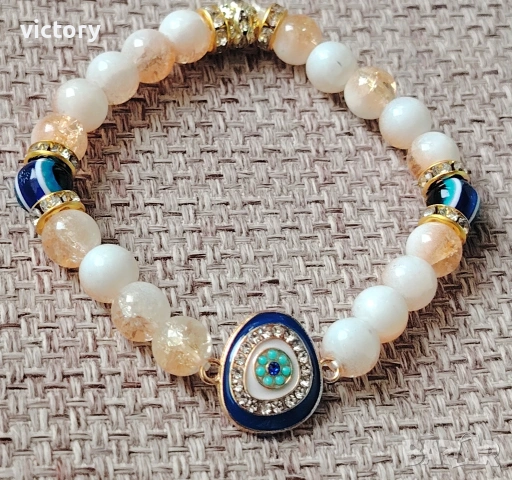 Mystic Nazar – Bracelet of Protection | Гривна със Синьо око – талисман за защита и късмет, снимка 2 - Гривни - 53731211