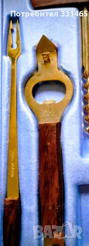 Ретро Винтидж комплект бар позлатени прибори , снимка 6 - Антикварни и старинни предмети - 52877881