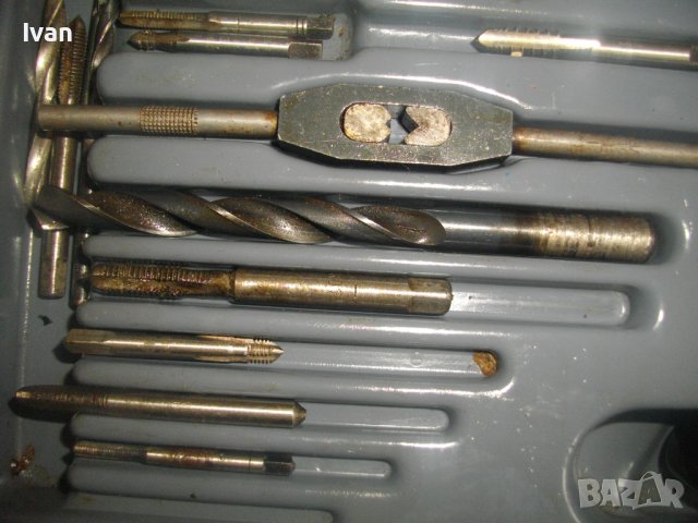 Старо Качество-ГДР-Комплект 58 части-Метчици/Плашки За Вътрешни/Външни Резби-Почти Нов-VEB-Altenburg, снимка 11 - Други инструменти - 40340556