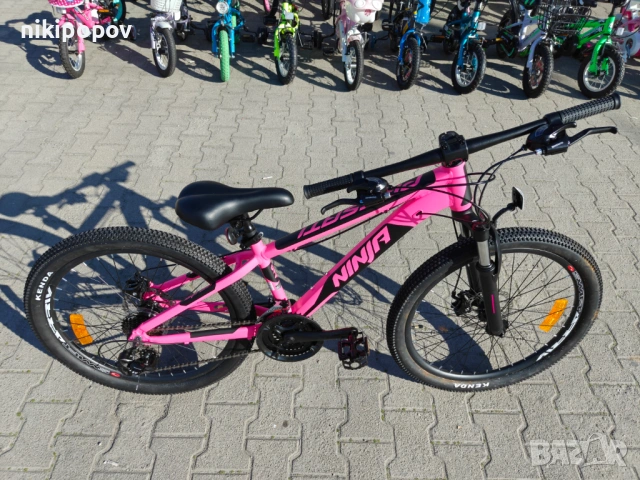 PASSATI Алуминиев велосипед 24" NINJA розов, снимка 3 - Велосипеди - 53830709