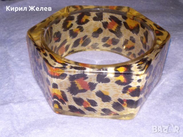 ЕФЕКТНА ФЕШЪН - АРТ ЛЕОПАРДОВА ОКРАСКА ШЕСТОЪГЪЛНА ГРИВНА 10351, снимка 5 - Гривни - 41191820