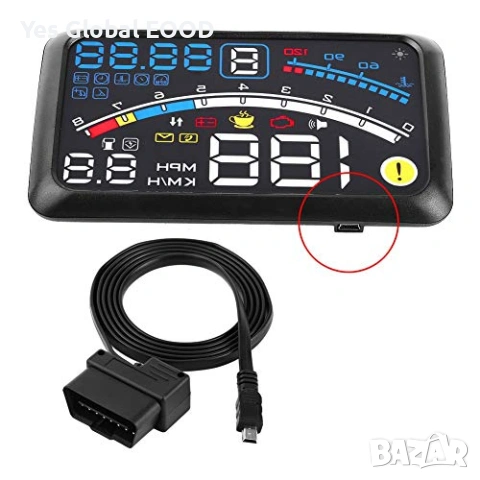 Keenso F4 5.5" HUD дисплей KMH/MPH 12V, снимка 7 - Аксесоари и консумативи - 53618065