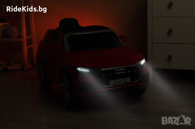 Луксозна детска акумулаторна кола AUDI RS Q8 – Червена, с дистанционно и LED светлини, снимка 17 - Детски велосипеди, триколки и коли - 49964299