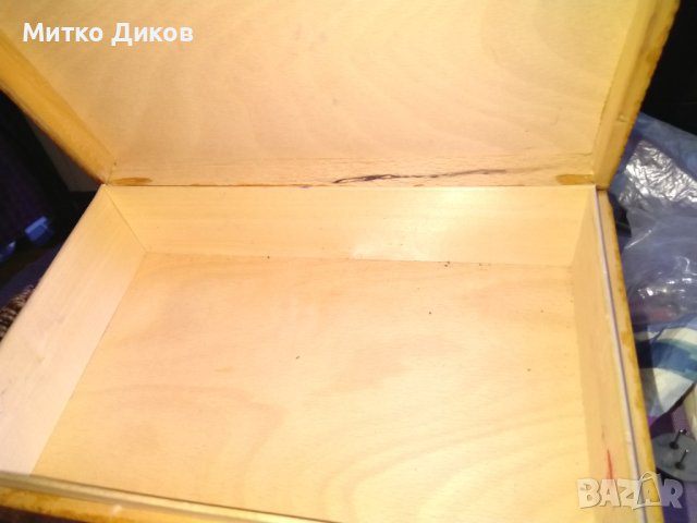 Дървена кутия голяма 279х179х77мм ръчно рисувана от соца отлична, снимка 7 - Декорация за дома - 41773093