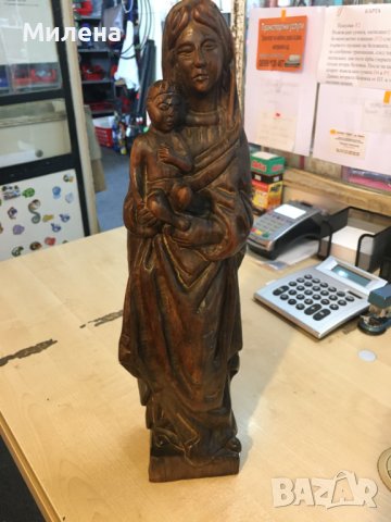 Дърворезба на богородица, снимка 1 - Антикварни и старинни предмети - 41860899