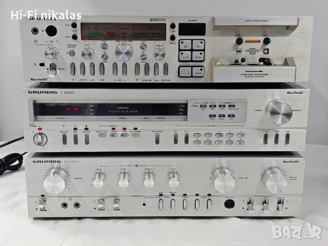  Hi-Fi сет FM тунер радио стерео касетъчен дек стерео пред усилвател GRUNDIG T 5000 CF 5500 XV 5000
