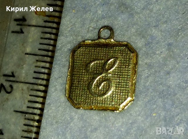 СТАРИНЕН АРТ НУВО ПОСРЕБРЕН ПЕНДАНТ от НЕРЪЖДАЕМА СТОМАНА с БУКВИЧКА Е - РЪЧНА ИЗРАБОТКА 39969, снимка 8 - Антикварни и старинни предмети - 42475661