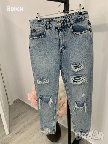 Дънки MOM с висока талия, снимка 5 - Дънки - 49386327