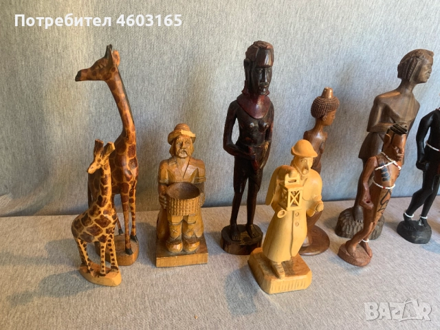 голям лот от дървени фигури статуетки, снимка 3 - Антикварни и старинни предмети - 52188045