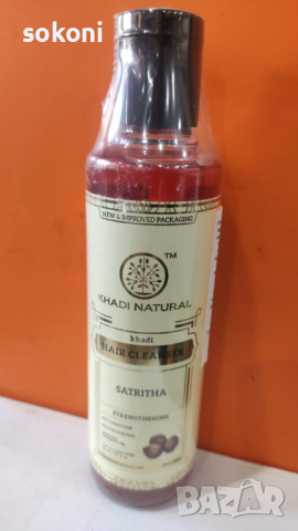 Khadi Satritha Shampoo / Кади Билков Шампоан Със Сапунени Ядки 210мл, снимка 1