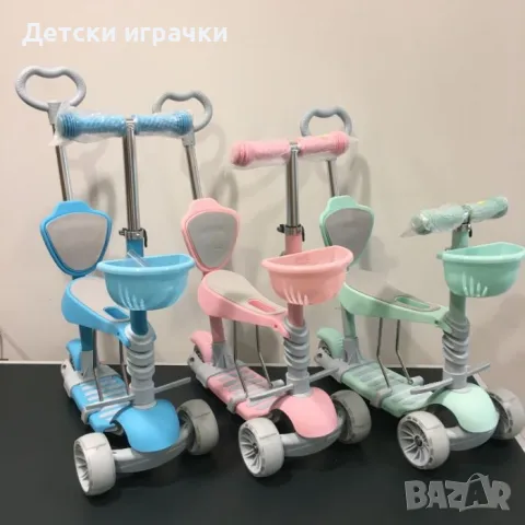 Тротинетка 5в1 с поставка за крачета, родителски контрол, широки гуми, снимка 9 - Скутери и тротинетки - 49640879