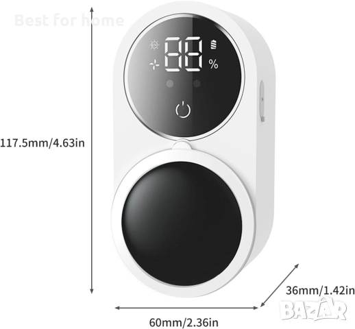 Преносим UV двоен стерилизатор за четки за зъби със сензор, автоматичен превключвател, снимка 2 - Други - 51856855