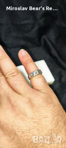 Сребърен пръстен с циркони , снимка 3 - Пръстени - 38803439