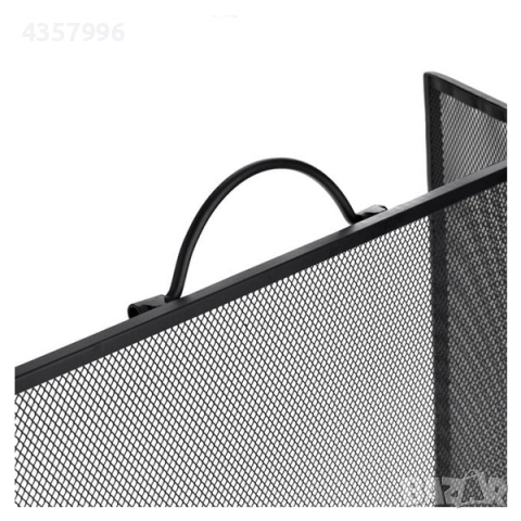 Декоративен параван за камина, Мрежа, Метал, Черен, снимка 3 - Декорация за дома - 51995993