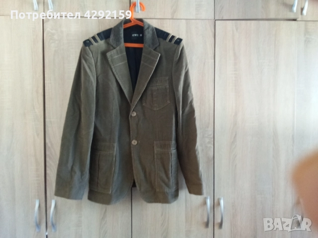 Мъжко велурено сако,обличано 2 пъти , снимка 2 - Якета - 51780808