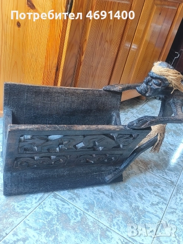 Дървена стойка за вестници и списания , снимка 2 - Други стоки за дома - 52935002