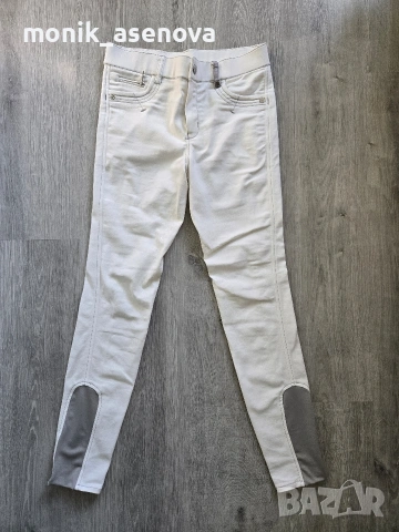 Бял брич за езда Covaillero, размер 158 