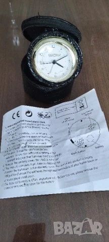 Ретро пътнически будилник " BADER"* Будилник в калъф* Работи , снимка 4 - Антикварни и старинни предмети - 51040062