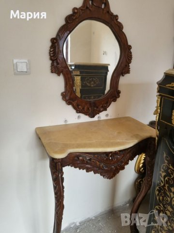 Красива барокова конзола с огледало 065, снимка 1 - Огледала - 38963908