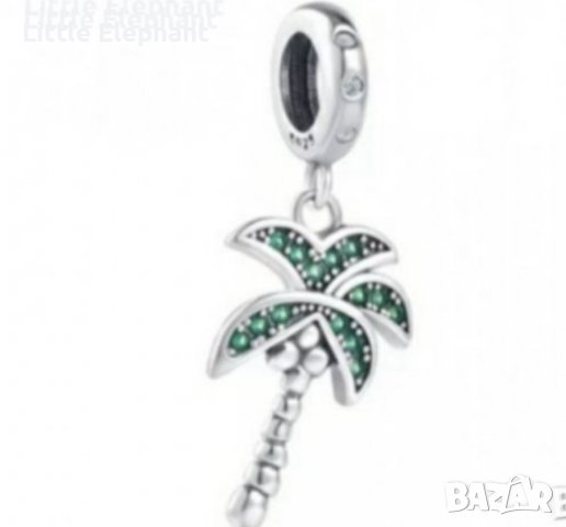 Last cut off Висящ елемент Пандора,"Summer vibes" палма,green/нов