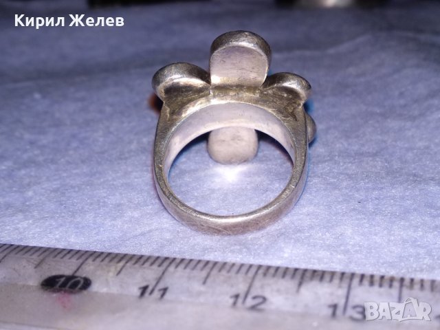 ВЕЛИКОЛЕПЕН ФЛОРАЛЕН СЕДЕФЕН СРЕБЪРЕН ПРЪСТЕН ЦВЕТЕ СРЕБРО 925 ИНКРУСТИРАН с ПОЛИРАН СЕДЕФ 13771, снимка 16 - Пръстени - 41741462