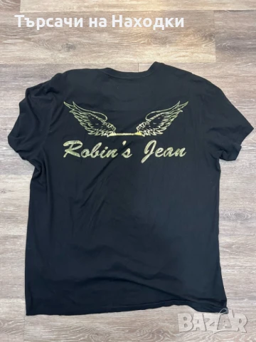 $189 Оригинална мъжка тениска Robins Jeans Black Size 2XL T Shirt, снимка 2 - Тениски - 50826027