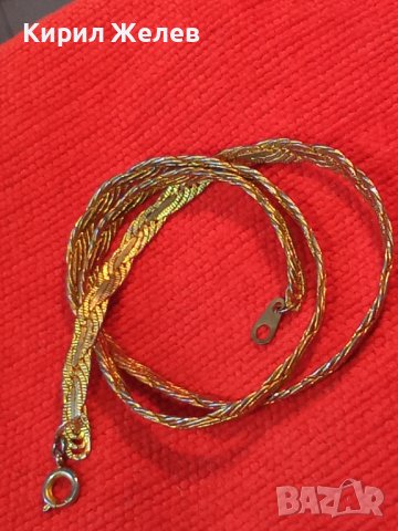 МНОГО КРАСИВ ПОЗЛАТЕН СТОМАНЕН ЛАНЕЦ ИЗЯЩНА КЛАСИЧЕСКА ПЛЕТКА БЛАГОРОДНА НЕРЪЖДАЕМА СТОМАНА 72581, снимка 13 - Колиета, медальони, синджири - 35364468