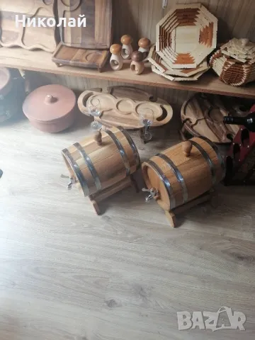 Дървени бурета от черница, 5 и 10 литра, лазерно гравирани, снимка 2 - Прибори за хранене, готвене и сервиране - 36325257