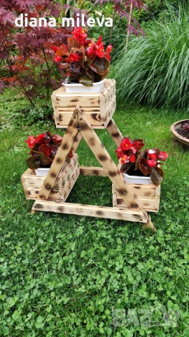 Дървен цветарник!, снимка 8 - Декорация за дома - 49970766