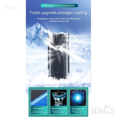 Преносим въздушен компресор за гуми с батерия., снимка 5 - Аксесоари и консумативи - 52558379