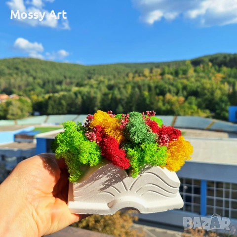 За 8ми март декорации със скандинавски мъх, снимка 12 - Декорация за дома - 53691501