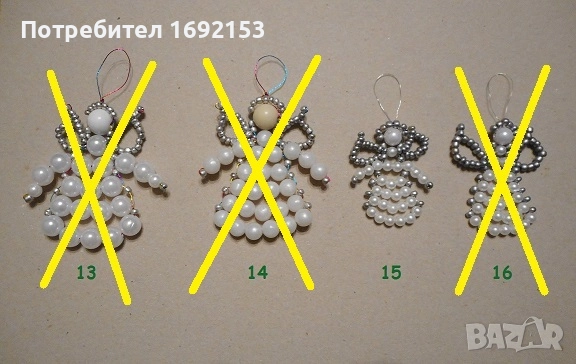 Ангелчета и снежинки - ръчно изработени, снимка 5 - Коледни подаръци - 35119745