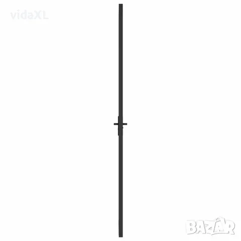 vidaXL Интериорна врата 83x201,5 см черна ESG стъкло и алуминий, снимка 4 - Входни врати - 56147181