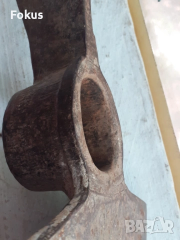 Голяма военна киркобрадва брадва секира инструмент маркирана, снимка 6 - Антикварни и старинни предмети - 53423574